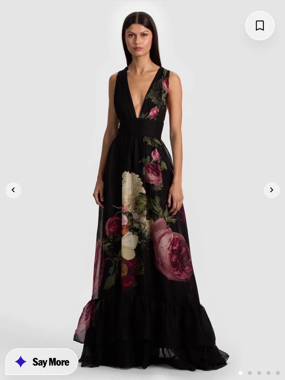 Alice + Olivia Roya gown with cape - size 12 NWT
